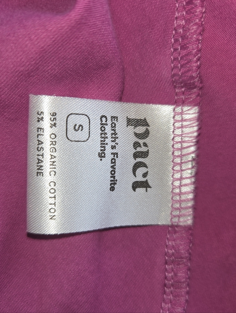 Pact Organic Cotton Fit & Flare [Small] Midi Dress Built In Bra Rose Pink - Picture 8 of 9